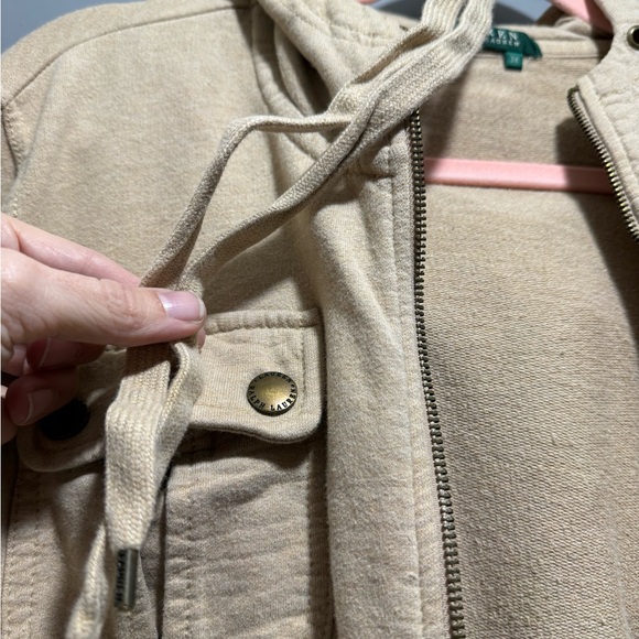 Ralph Lauren Tan/Beige Hooded Zip-Up utility plus size Jacket (3xl) - Picture 11 of 11